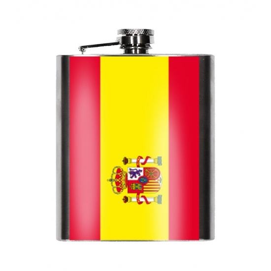 Heupfles Spaanse vlag 200 ml