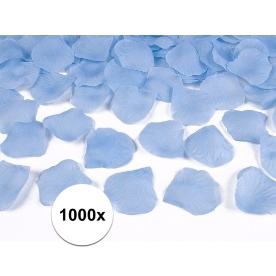Lichtblauwe rozenblaadjes 1000 stuks