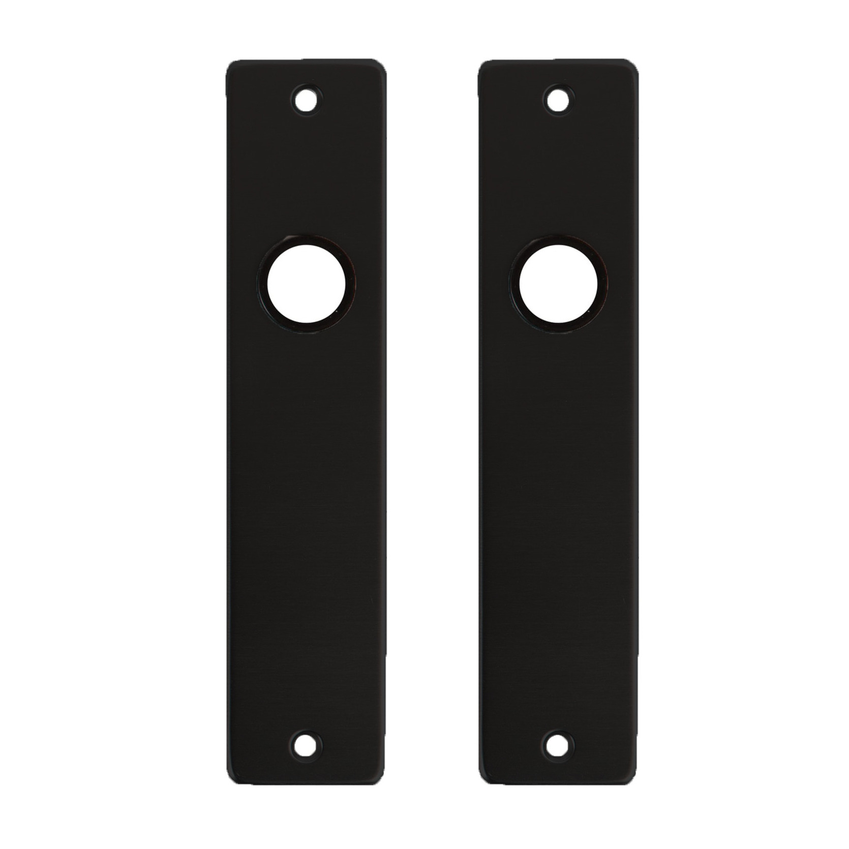 1 paar kortschilden-deurschilden zwart aluminium 18 x 4,1 x 0,65 cm