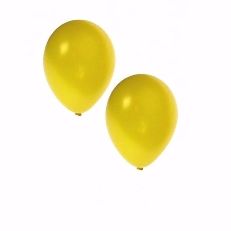 10 stuks metallic gele ballonnen 36 cm -