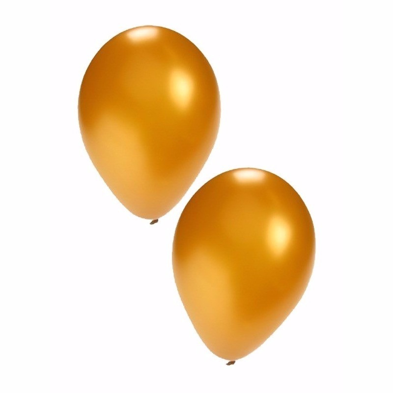 10 stuks metallic gouden ballonnen 36 cm -