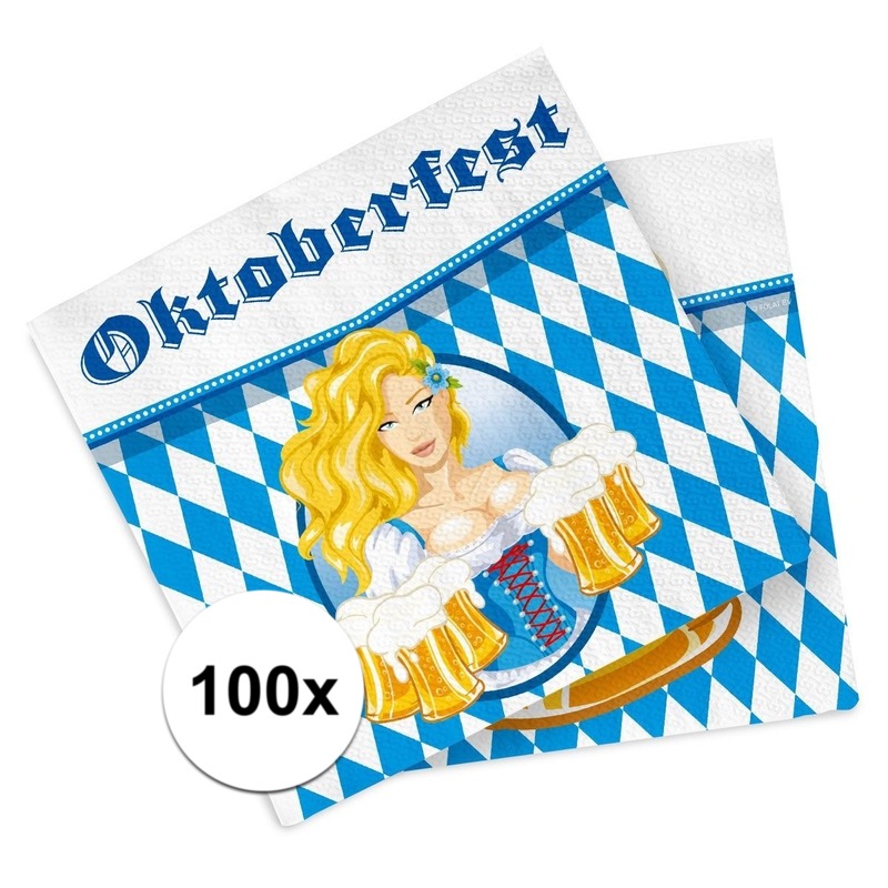 100x Oktoberfest versiering servetten -