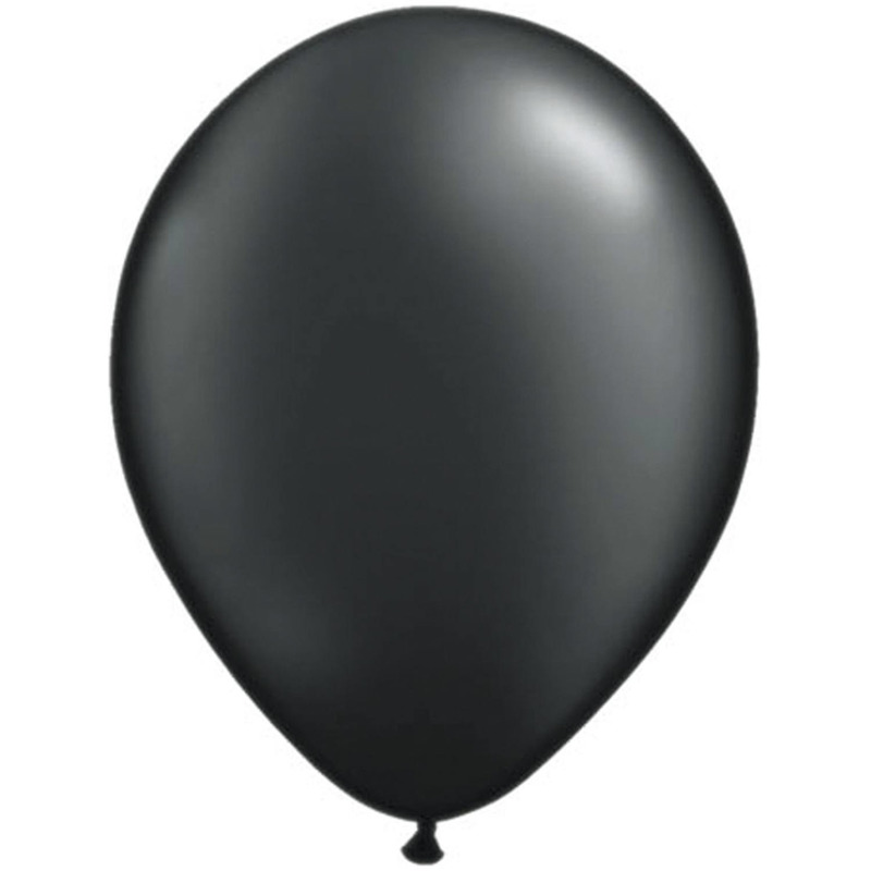 100x Qualatex ballonnen metallic zwart -