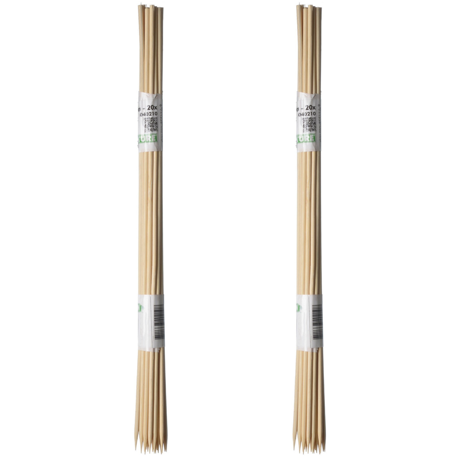 Nature 100x stuks splitbamboe / bamboestokjes 30 cm - plantensteun / tonkinstokken -