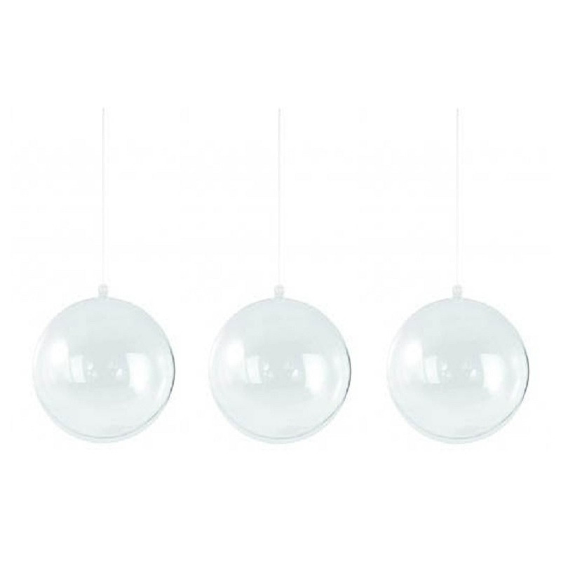100x stuks transparante hobby-DIY kerstballen 5 cm