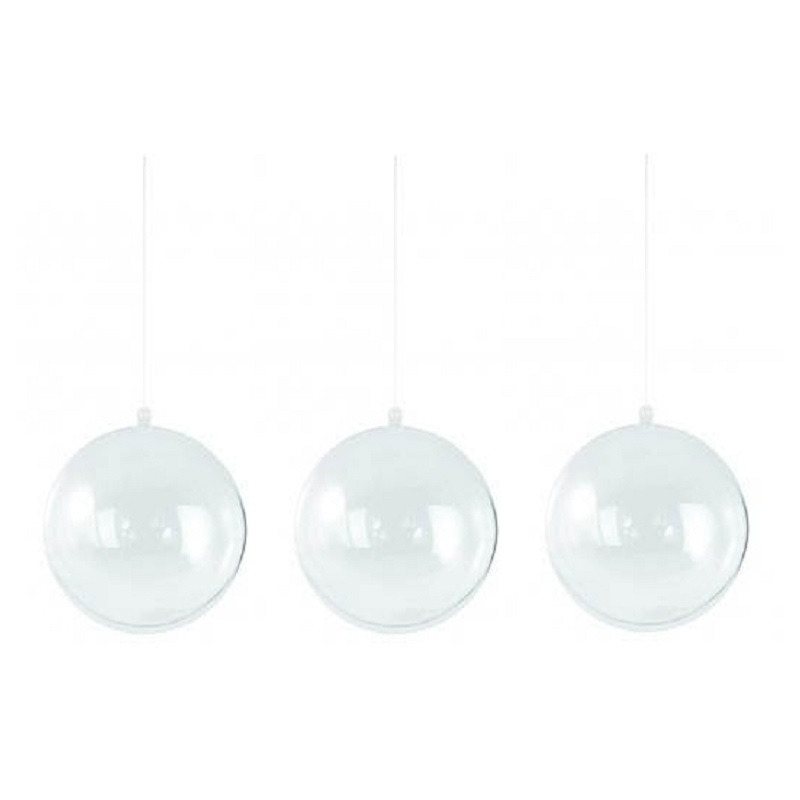 100x stuks transparante hobby-DIY kerstballen 6 cm