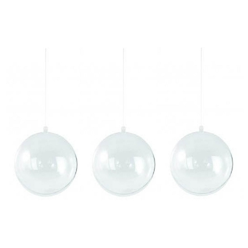 100x stuks transparante hobby-DIY kerstballen 7 cm
