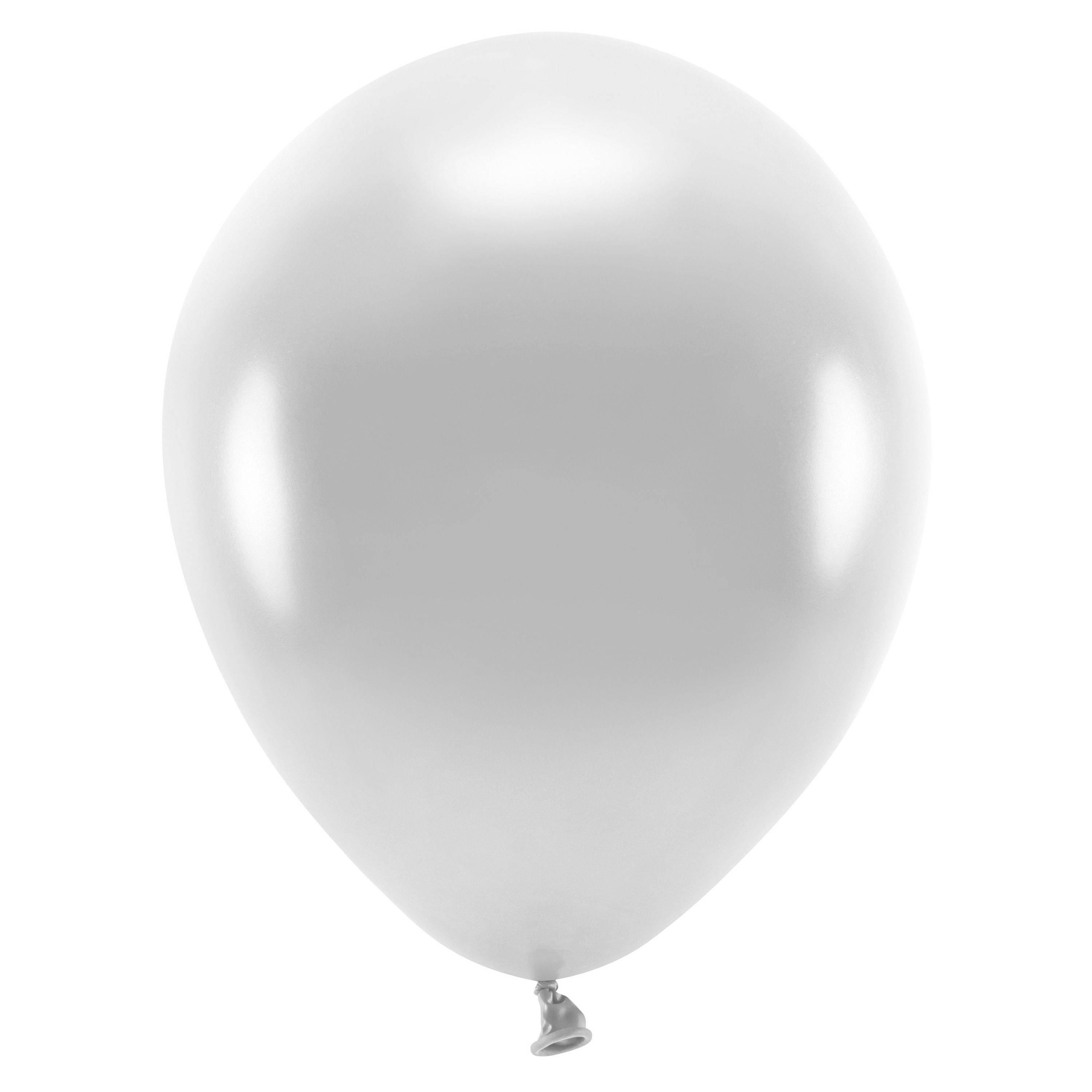 100x Zilverkleurige ballonnen 26 cm eco/biologisch afbreekbaar -