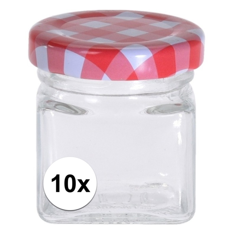 10x Inmaak-weckpotten 50 ml met draaideksel