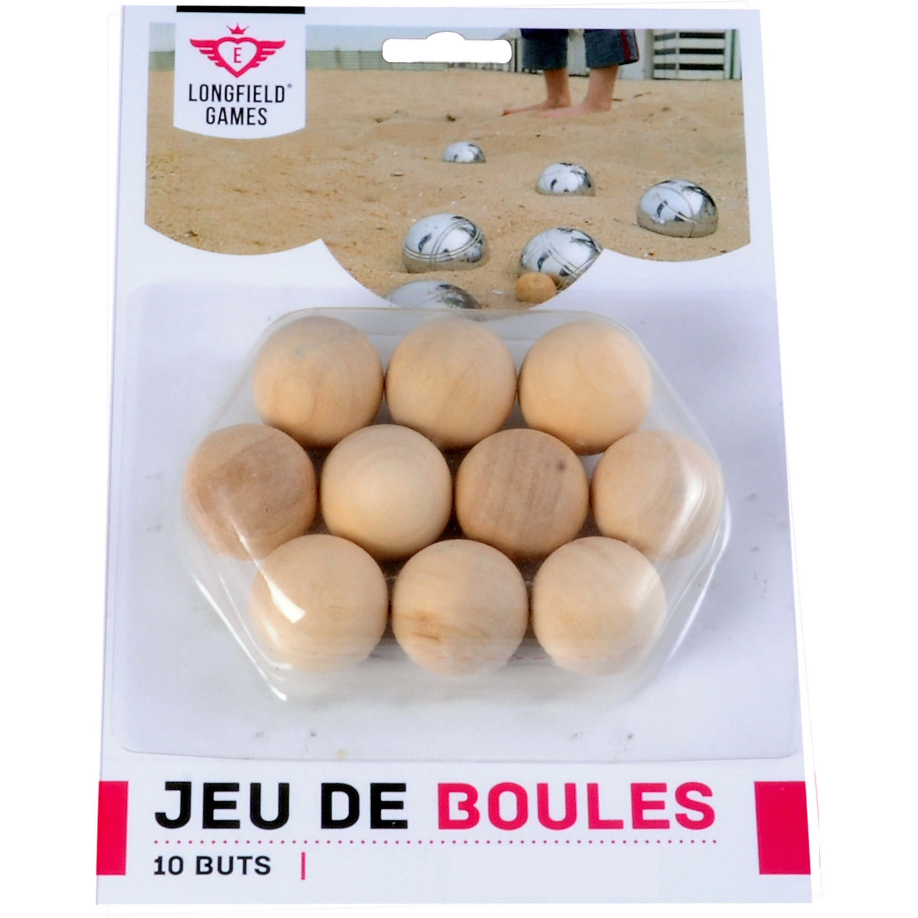 10x Jeu de boules-petanque houten buts-markerings balletjes 30 mm buitenspeelgoed