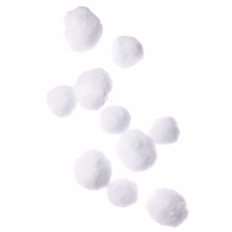 10x Kunst sneeuwballen 8 cm