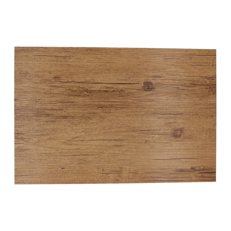 Cosy & Trendy 10x Placemats lichtbruine hout print 45 cm -