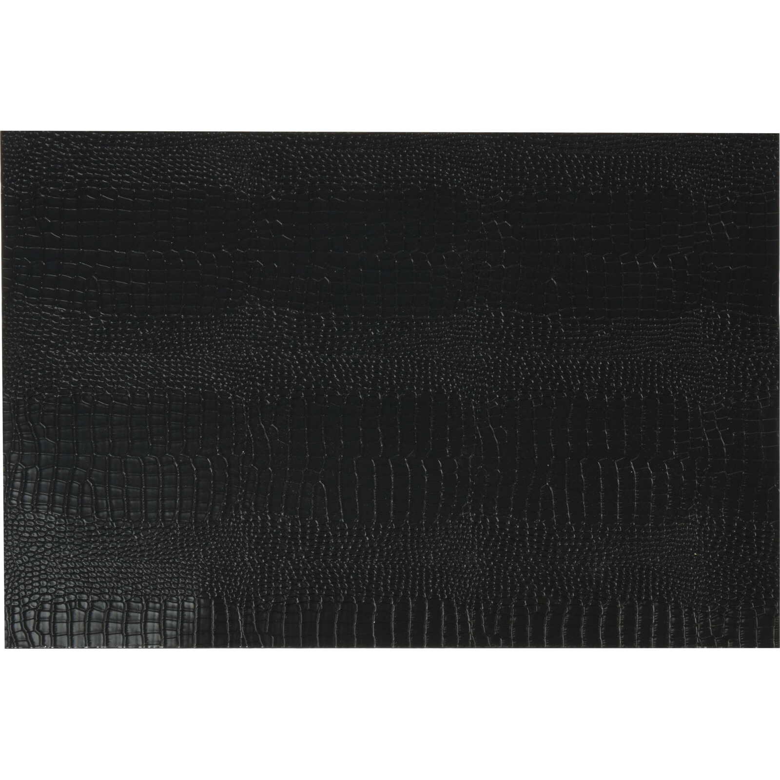Excellent Houseware 10x Rechthoekige placemats zwart slangenhuid kunststof 45 x 30 cm -