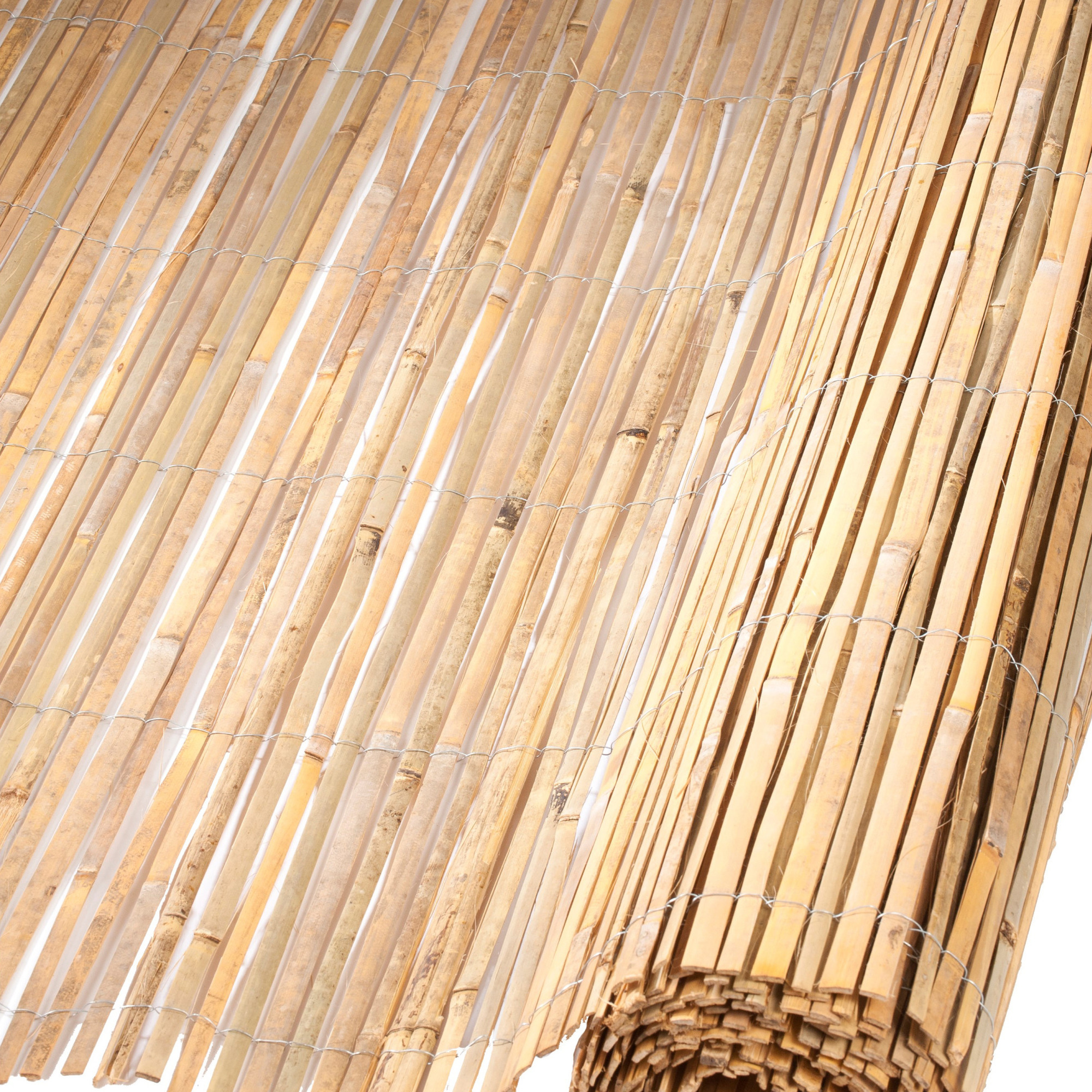 10x rollen bamboemat gespleten 100 x 500 cm tuinscherm-schutting