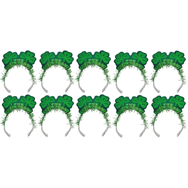 10x St. Patricks day diademen/haarbanden voor volwassenen