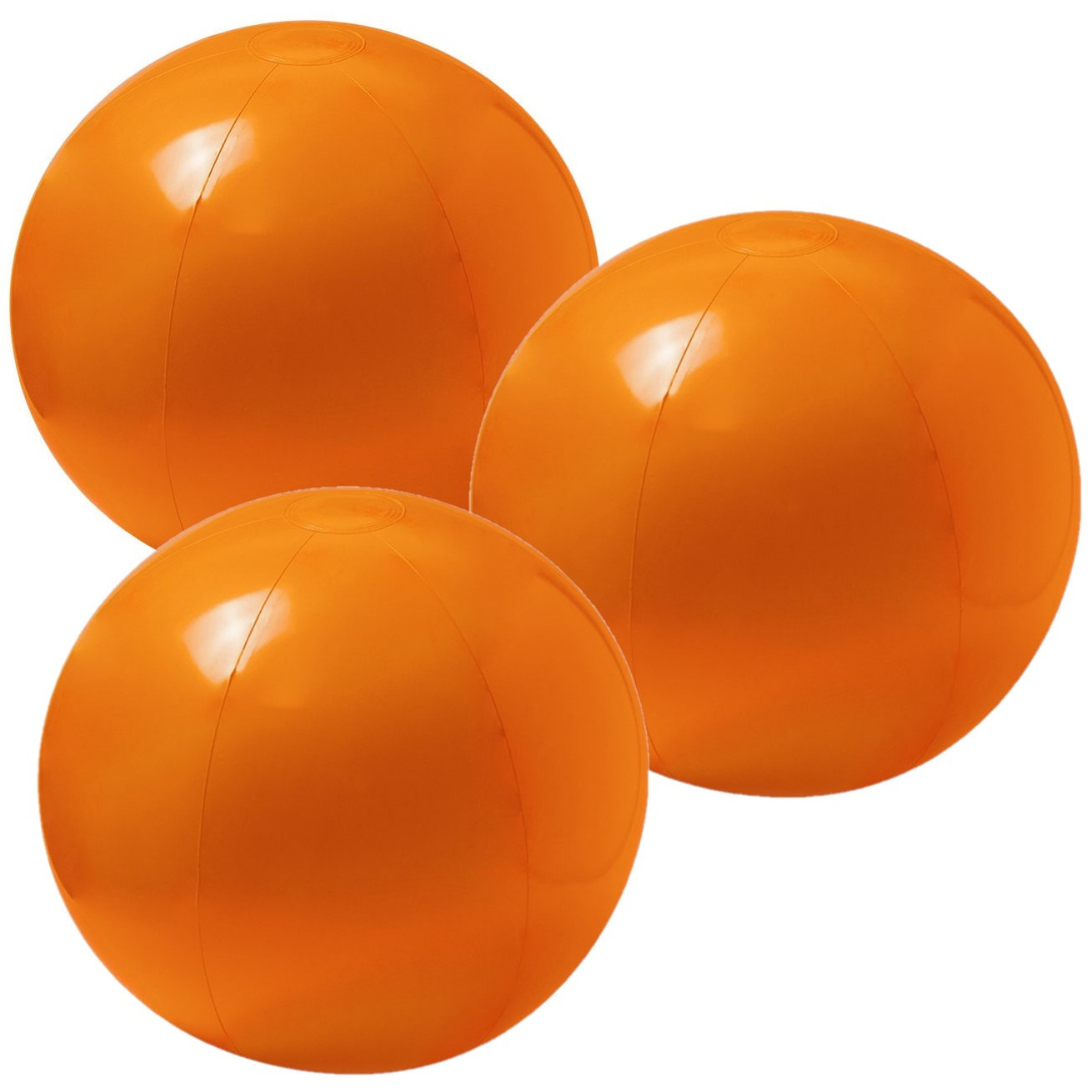 10x stuks opblaasbare strandballen extra groot plastic oranje 40 cm