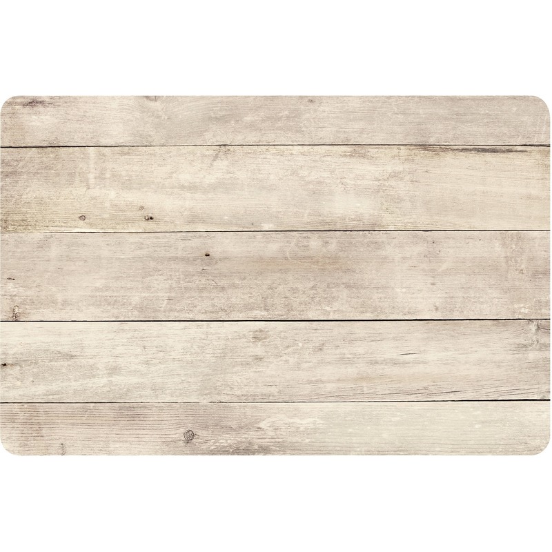 Cosy & Trendy 10x stuks placemats beige hout print cm -
