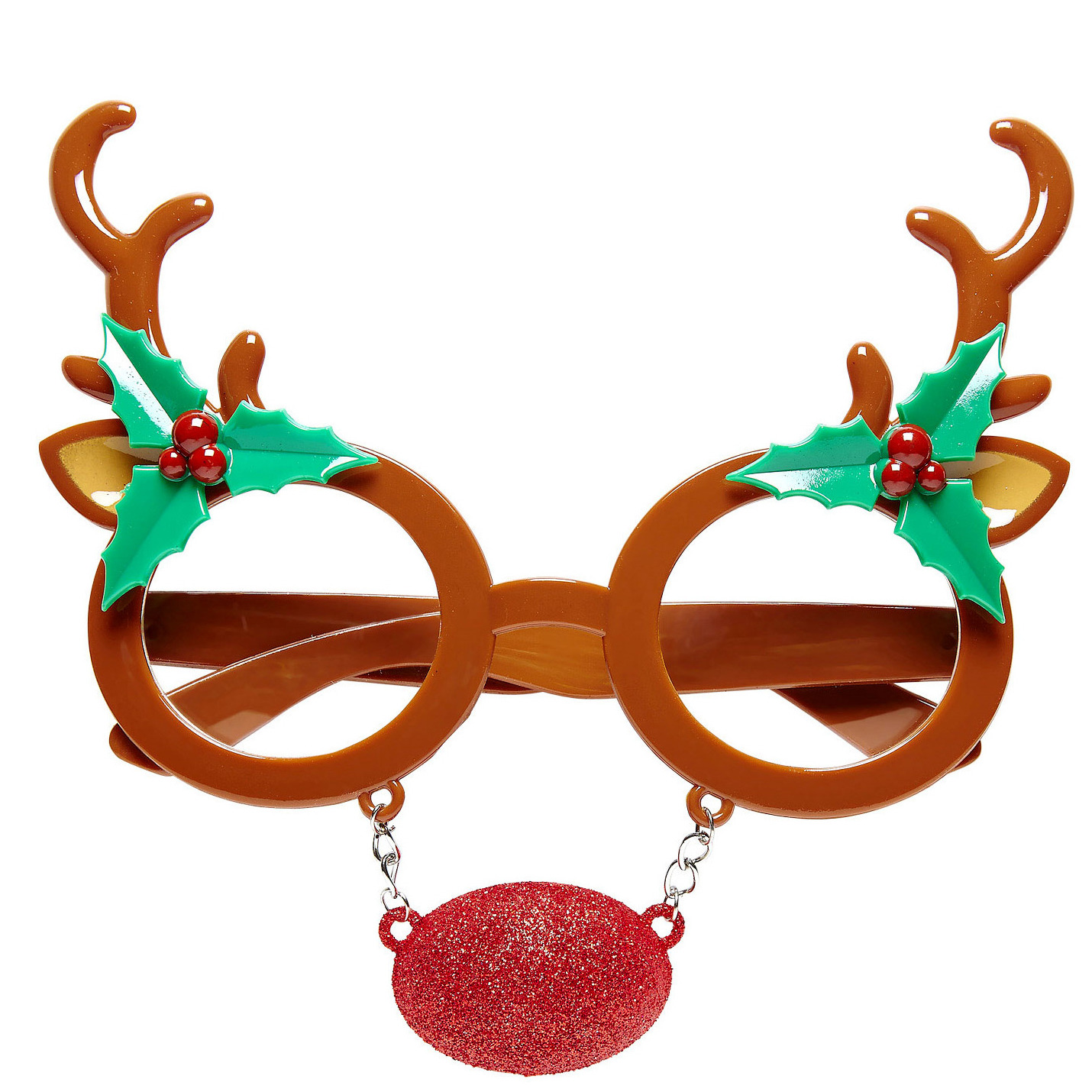 10x Stuks rendier bril-feestbril kerst accessoires
