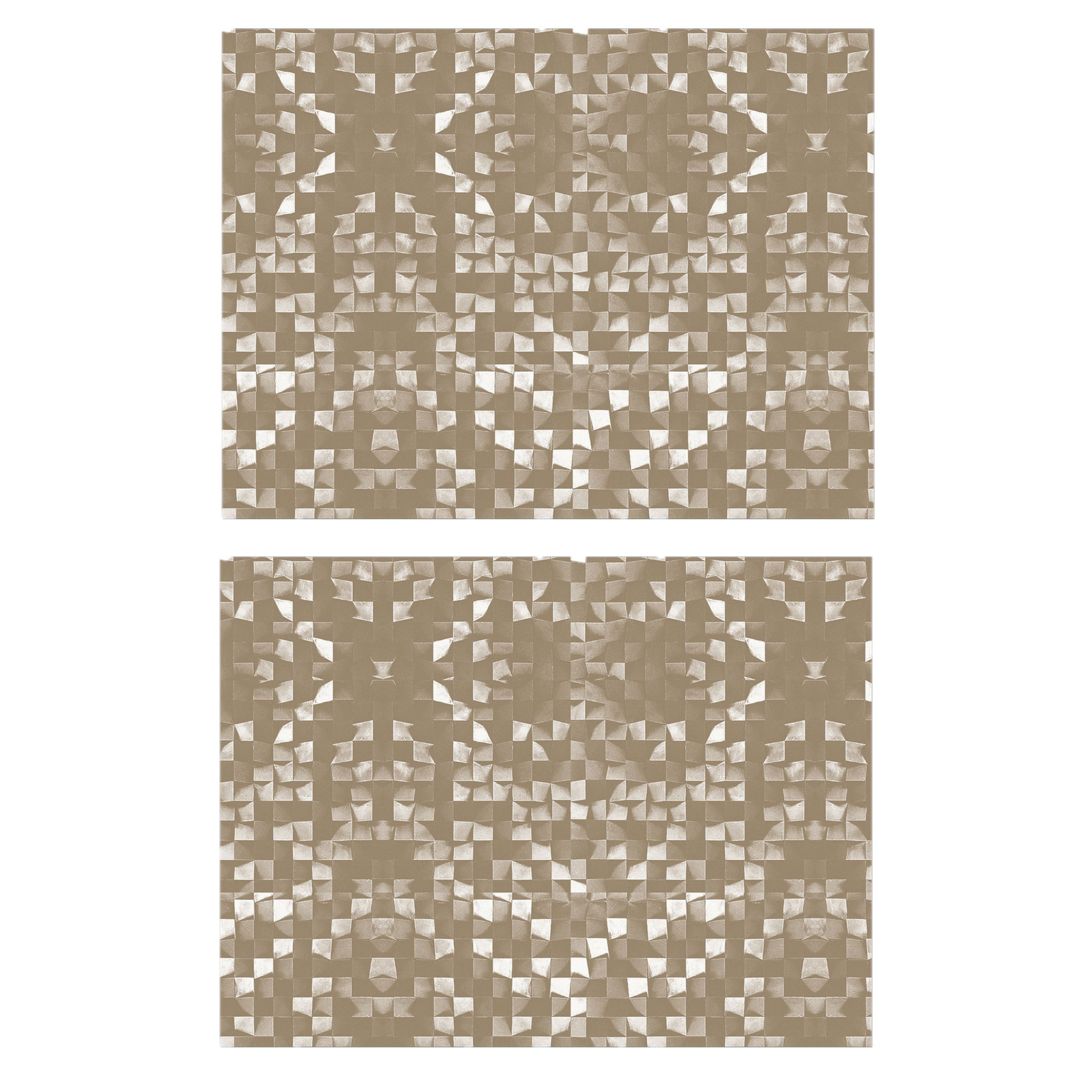 Contento 10x stuks retro stijl placemats van vinyl x 30 cm beige -