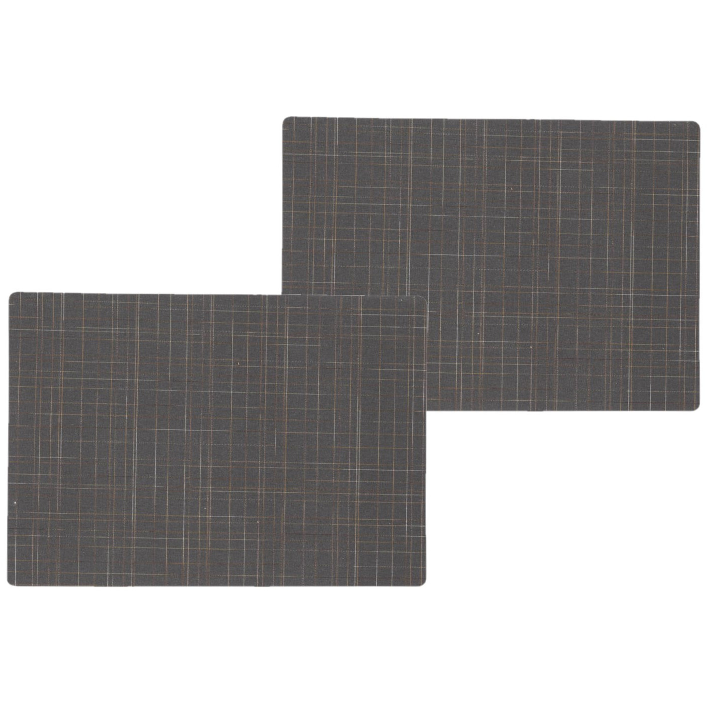Wicotex 10x stuks stevige luxe Tafel placemats Liso grijs 30 x 43 cm -
