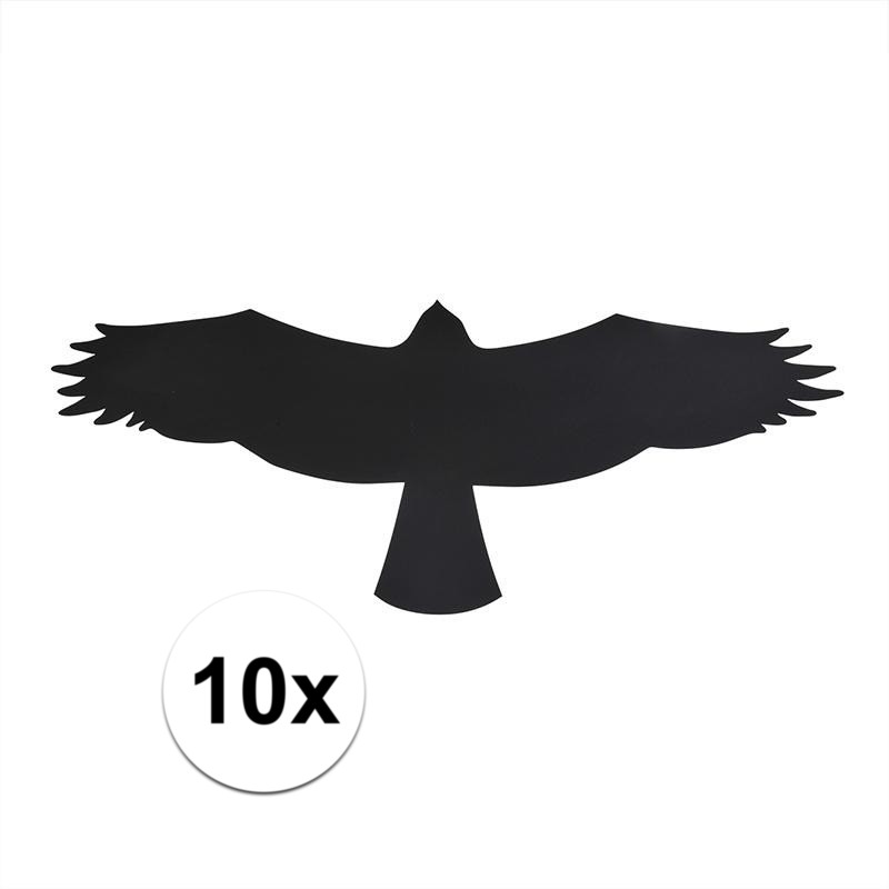 10x Vogel raamstickers-anti inslag stickers 'buizerd' 14 cm