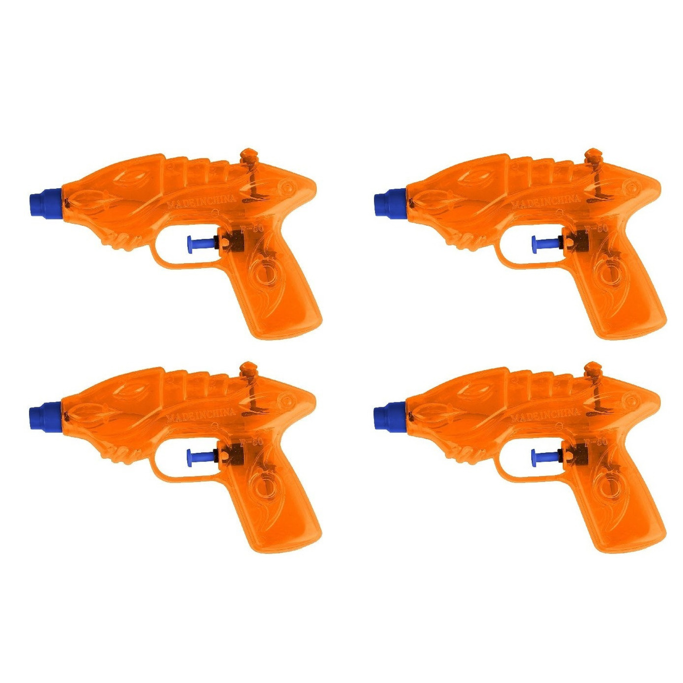 10x Waterpistoolwaterpistolen oranje 16,5 cm Voordeel