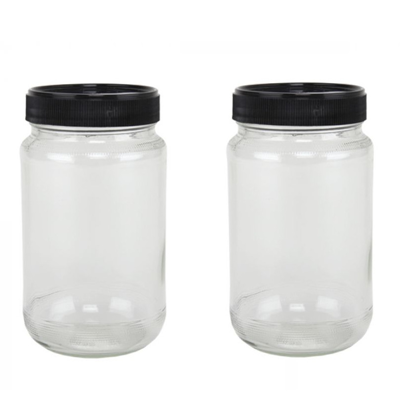10x Weckpotten/opslag potten met draaideksel 320 ml van glas - Mason jars - Jampotten