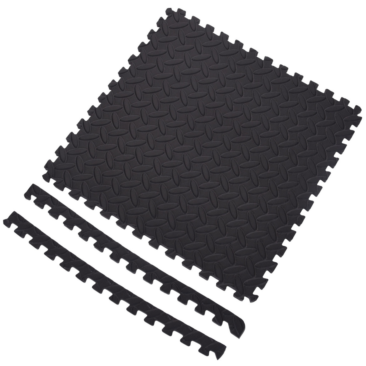 12x Foam vloermat-zwembad tegels antraciet-zwart 40 x 40 cm