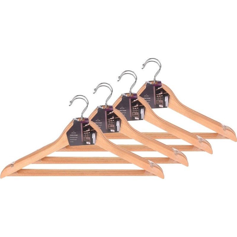 12x Houten kledinghangers