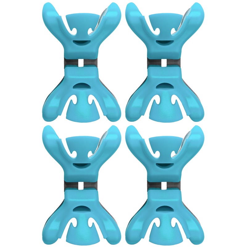 12x Slingers-decoratie ophangen slingerklemmen blauw