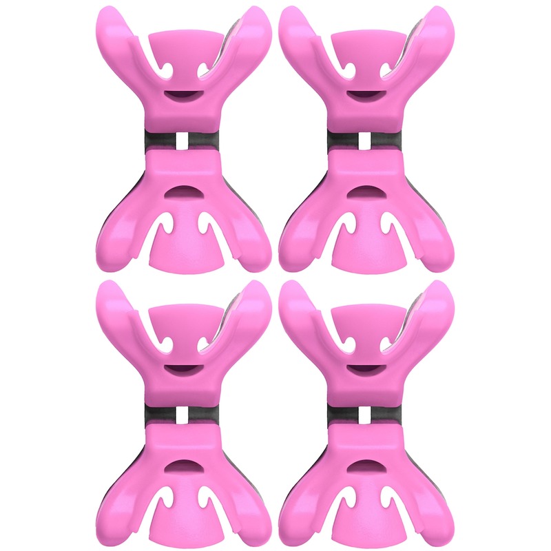 12x Slingers-decoratie ophangen slingerklemmen roze