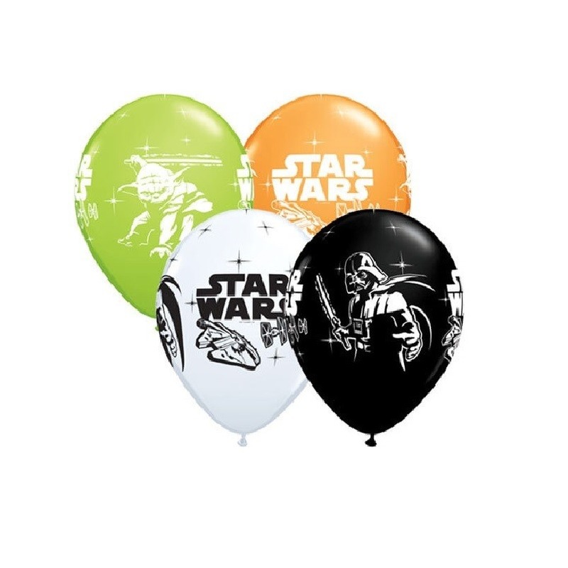 12x Stuks Star Wars thema verjaardag ballonnen