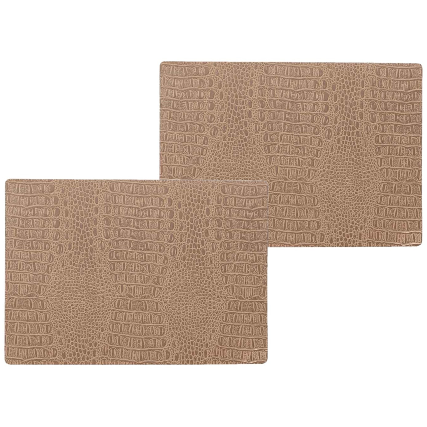 Wicotex 12x stuks stevige luxe Tafel placemats Coko beige 30 x 43 cm -