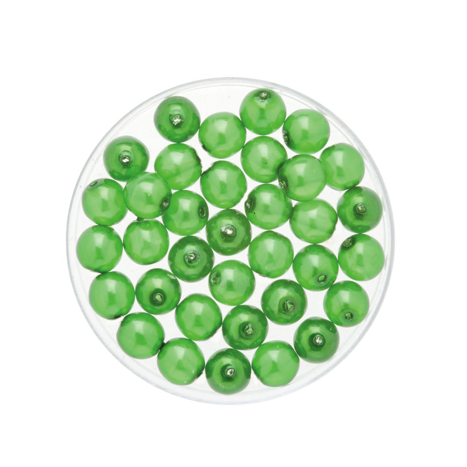 150x stuks sieraden maken Boheemse glaskralen in het transparant groen van 6 mm