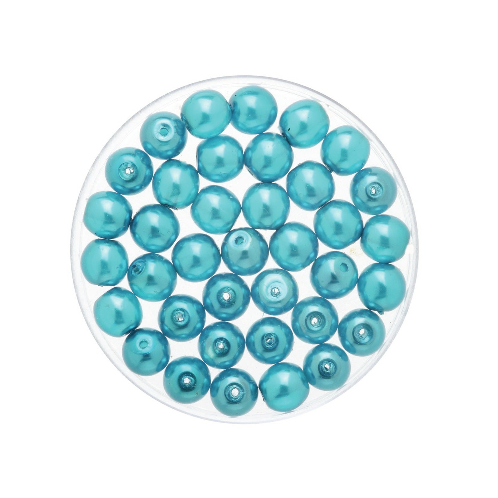 150x stuks sieraden maken Boheemse glaskralen in het transparant turquoise van 6 mm