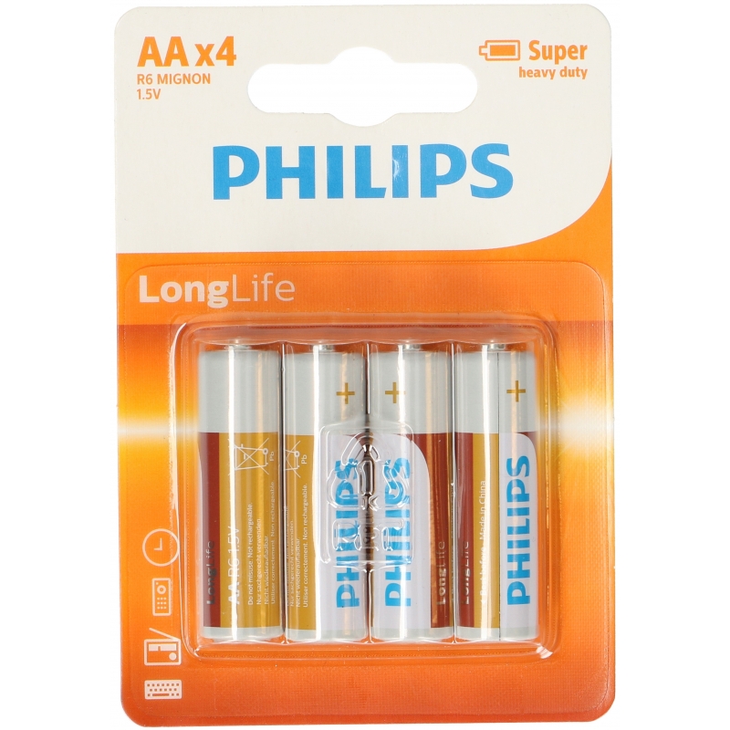 16x Philips AA batterijen 1.5 V
