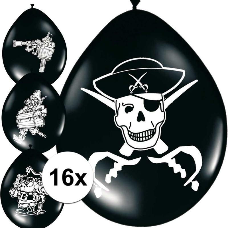 16x Piraten ballonnen