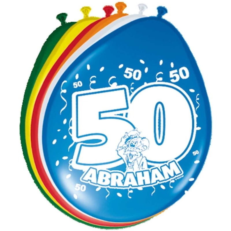 16x stuks Ballonnen versiering 50 jaar Abraham -