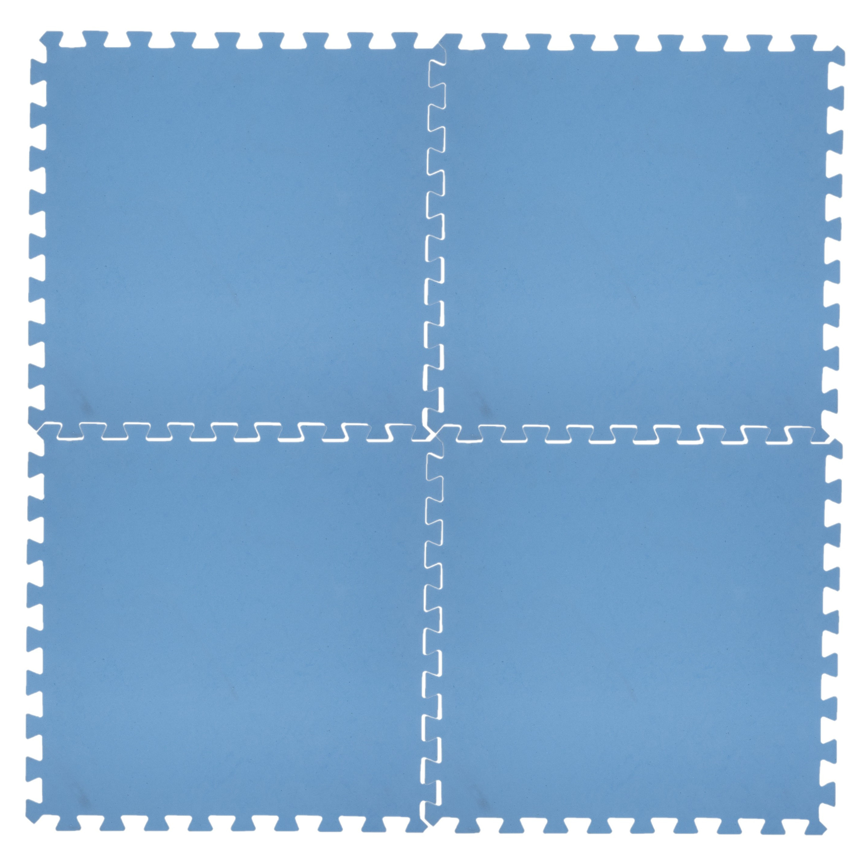 16x stuks Foam puzzelmat zwembadtegels/fitnesstegels blauw 50 x 50 cm