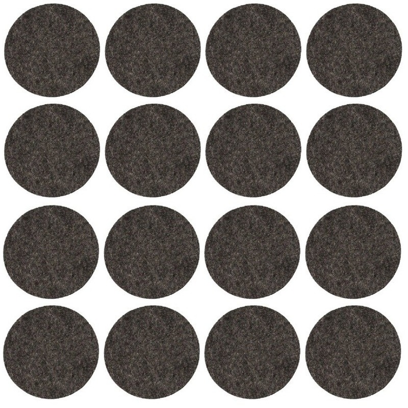 16x Zwarte ronde meubelviltjes-antislip noppen 2,6 cm