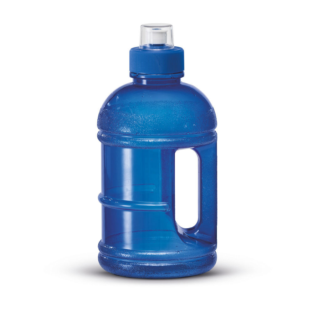 1x Blauwe kunststof bidon-drinkfles-waterfles 1250 ml