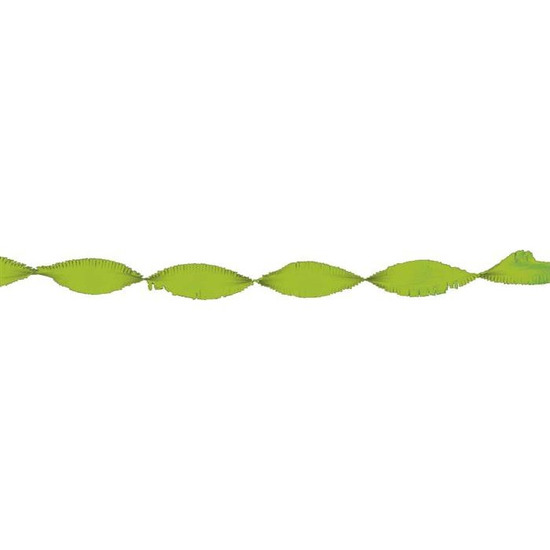 1x Crepe papier slinger lime groen 6 meter