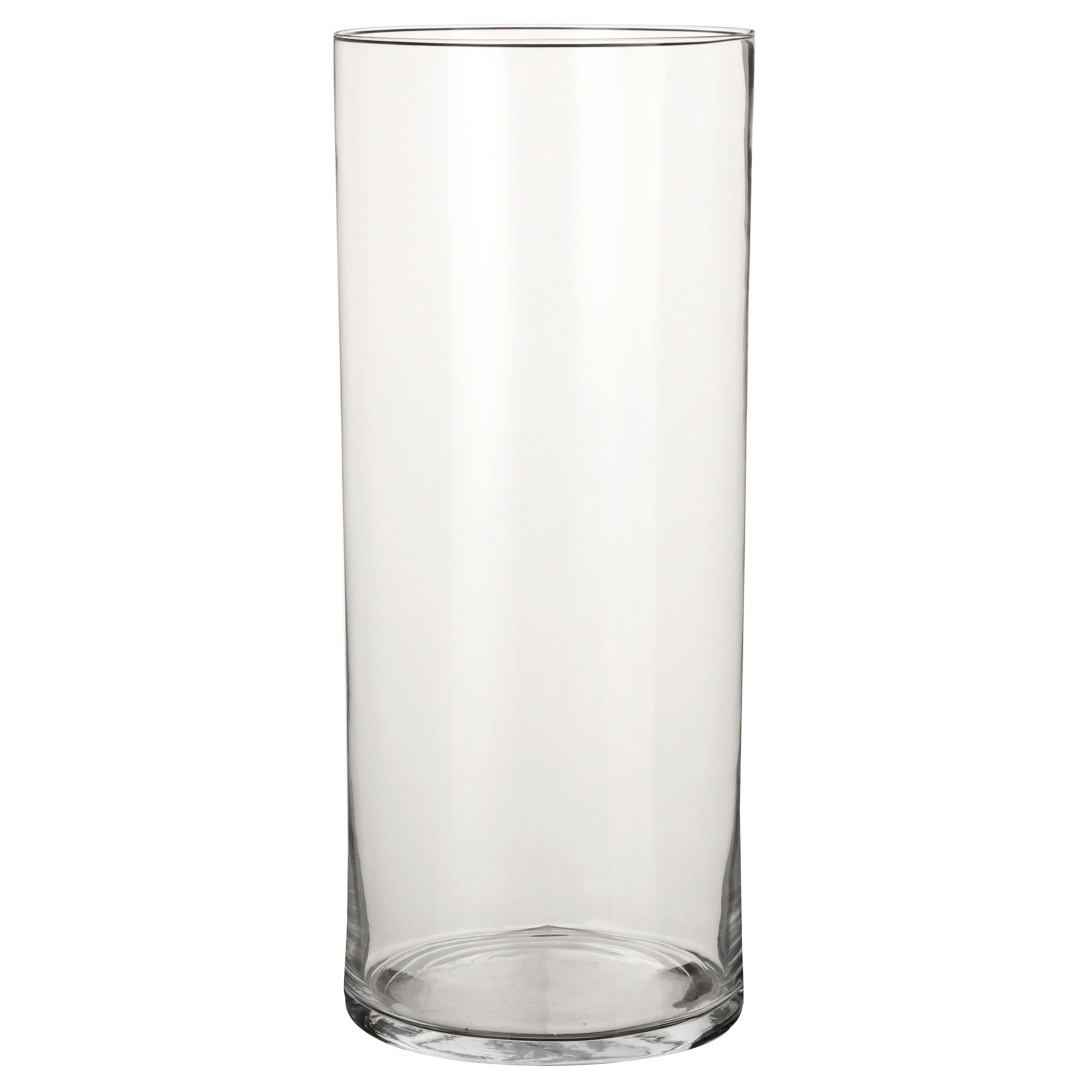 1x Glazen cilinder vaas-vazen 48 cm rond