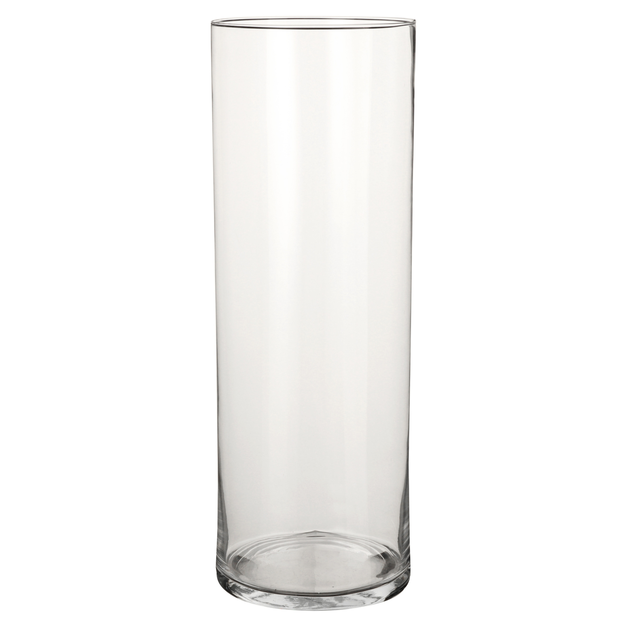 1x Glazen cilinder vaas-vazen 55 cm rond