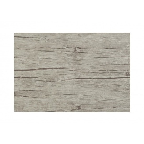 Merkloos 1x Kunststof placemats met hout look grijs 45 x 30 cm -
