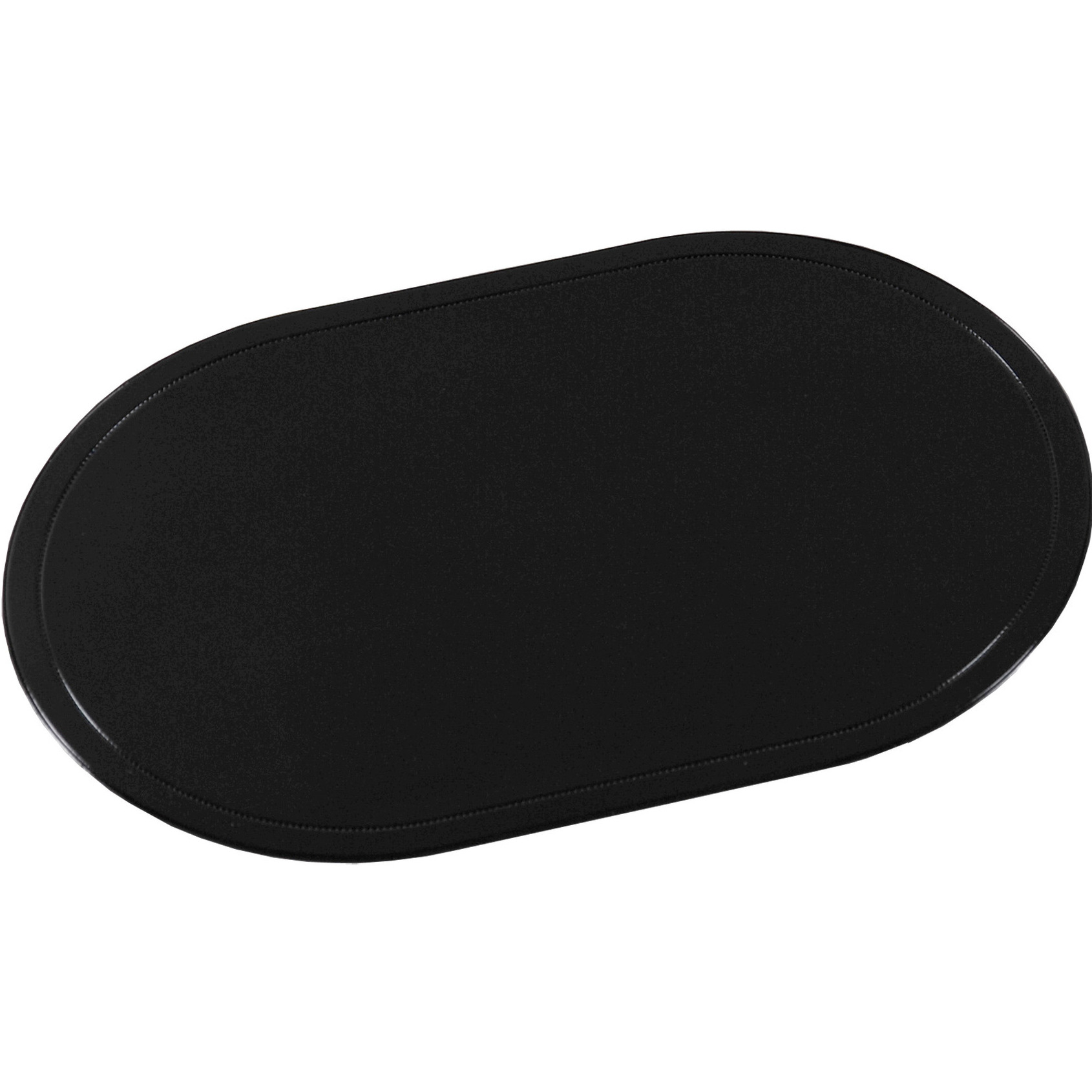 Merkloos 1x Ovale placemats zwart 28 x cm -