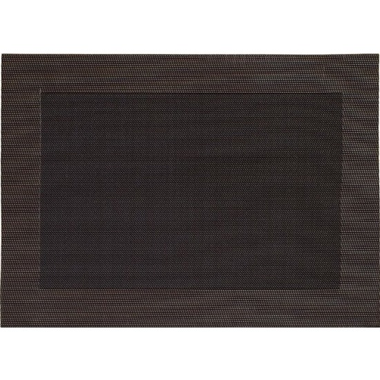 1x Placemat donkerbruin geweven-gevlochten met rand 45 x 30 cm