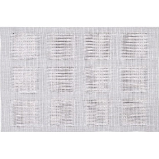 1x Placemat wit geweven-gevlochten 45 x 30 cm