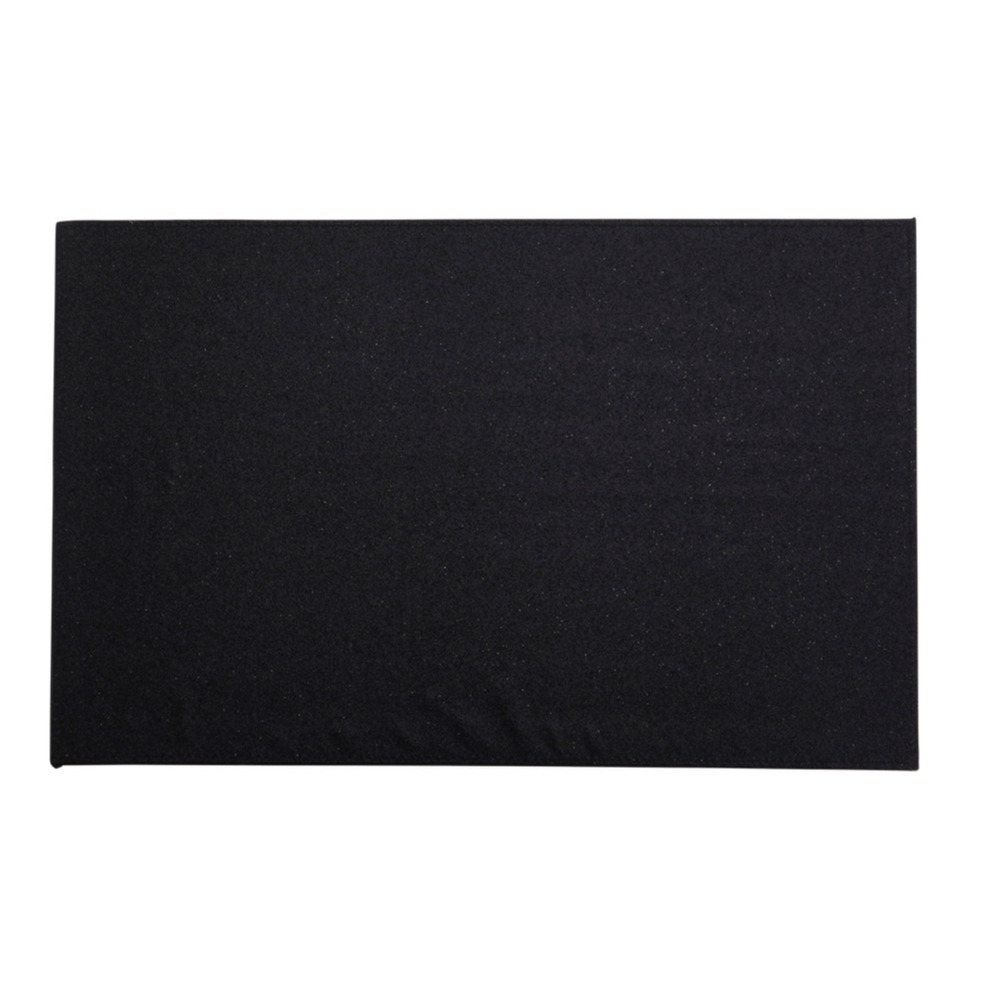 Merkloos 1x Rechthoekige glitter placemats/onderleggers zwart x 29 cm -