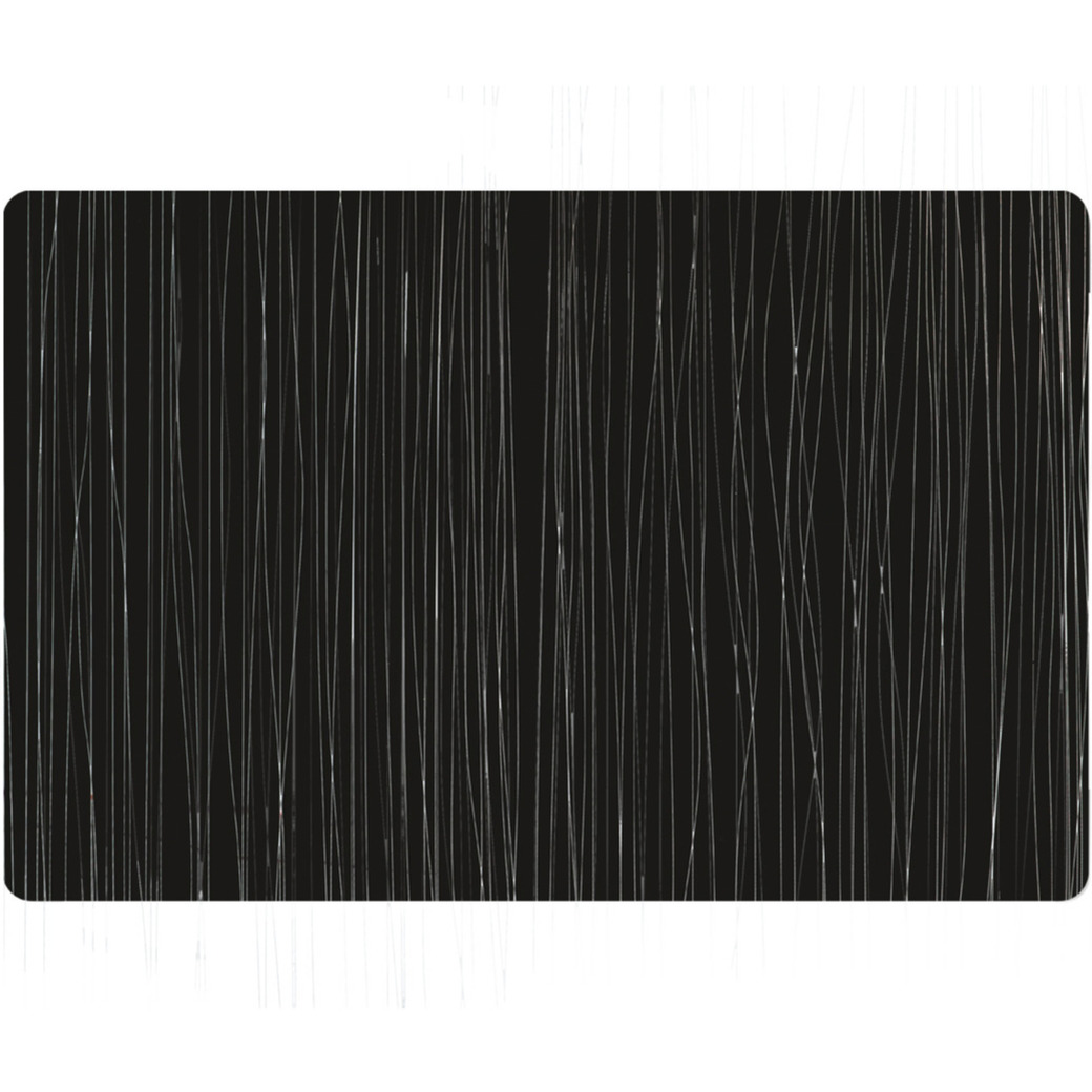 Zeller 1x Rechthoekige placemats metallic zwart 30 x 45 cm -